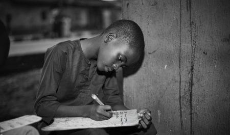 Young boy writing (3)