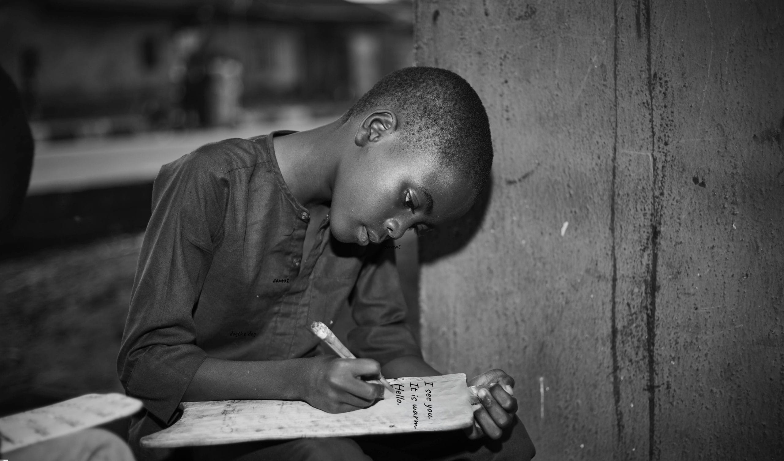 Young boy writing (3)